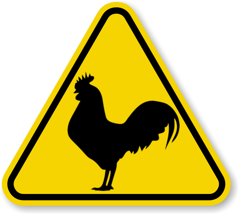 Chicken Dinner Warnschild